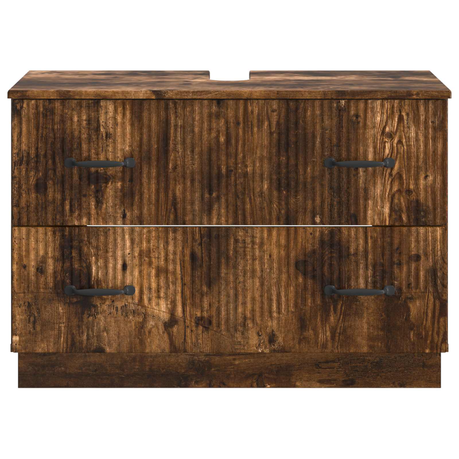 Badkamer wastafelkast HOORN Gerookt eiken 82 x 41 x 56 cm