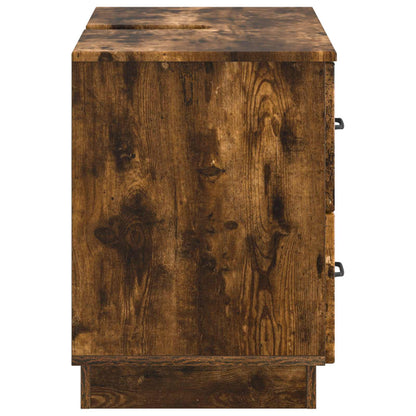 Badkamer wastafelkast HOORN Gerookt eiken 82 x 41 x 56 cm