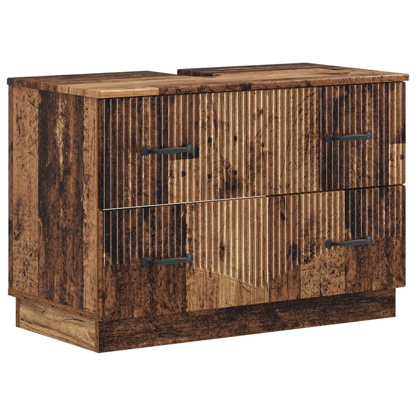 Badkamer wastafelkast HOORN Oud hout 82 x 41 x 56 cm