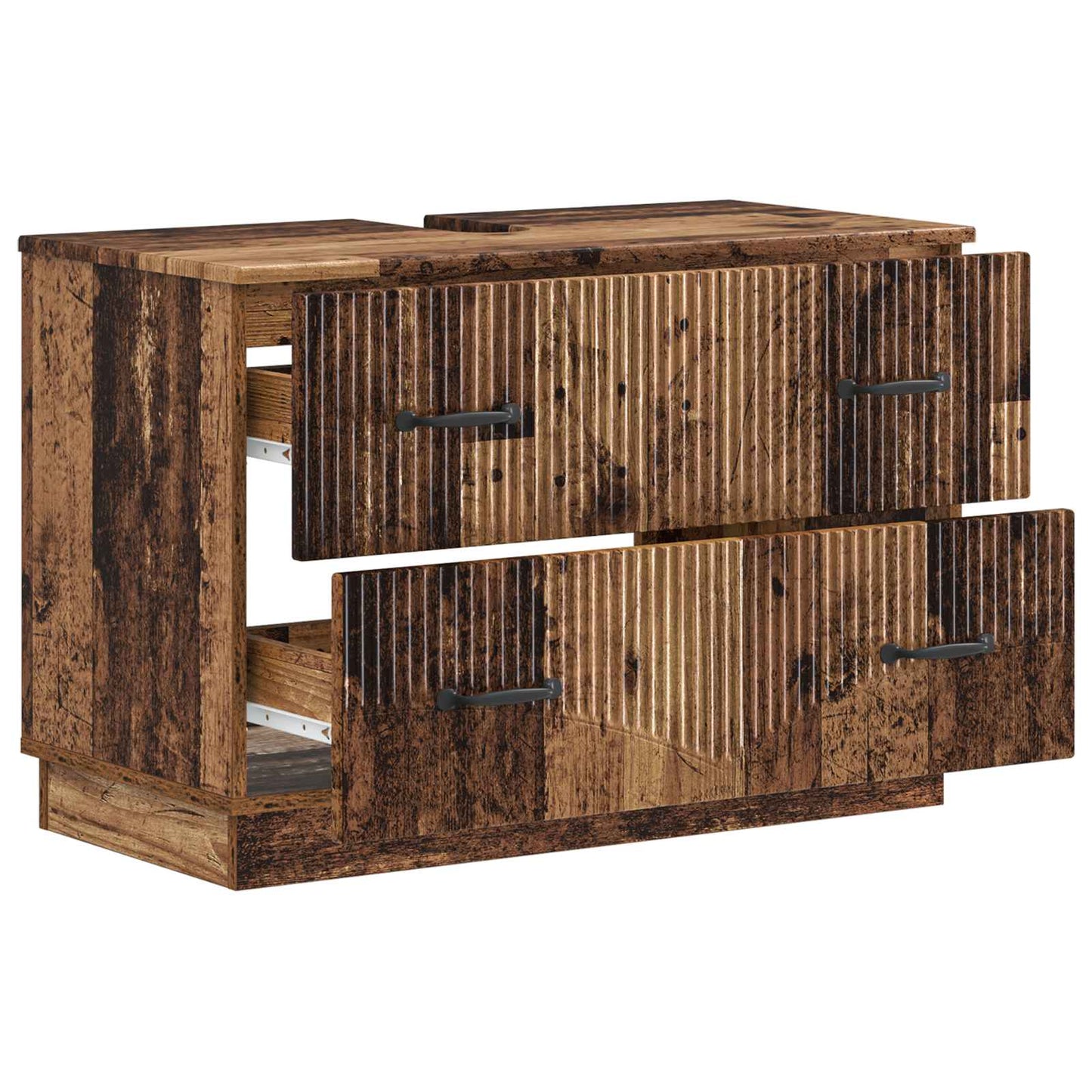 Badkamer wastafelkast HOORN Oud hout 82 x 41 x 56 cm