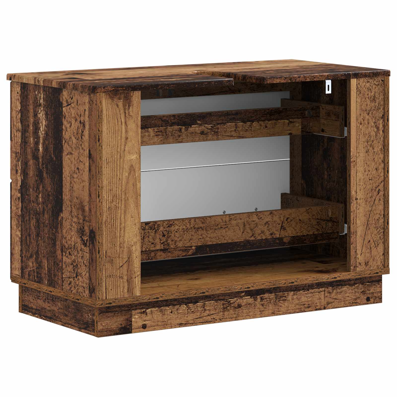 Badkamer wastafelkast HOORN Oud hout 82 x 41 x 56 cm