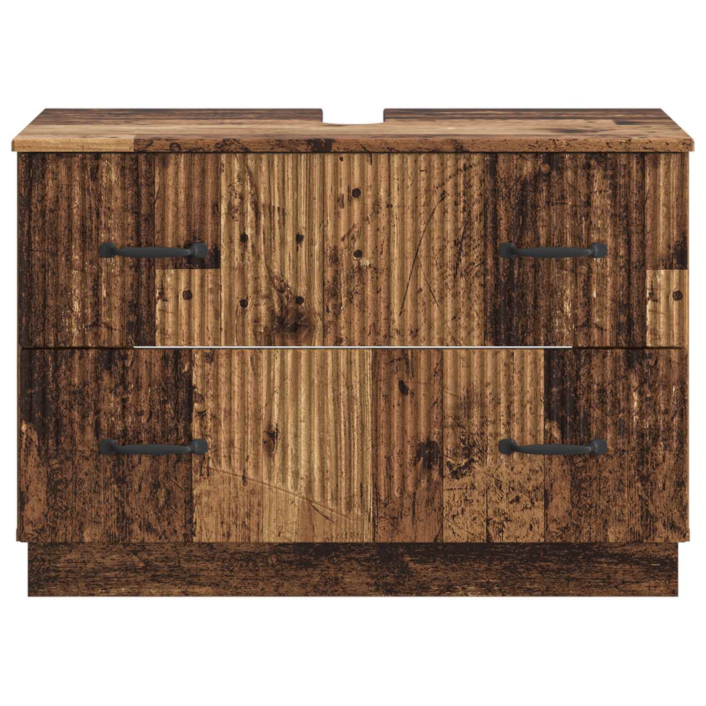 Badkamer wastafelkast HOORN Oud hout 82 x 41 x 56 cm