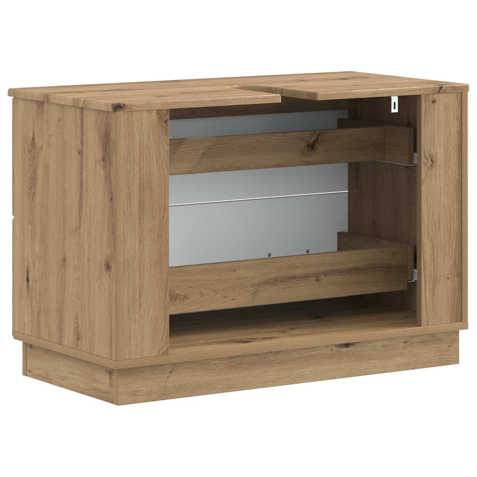 Badkamer wastafelkast HOORN Artisanaal eiken 82 x 41 x 56 cm