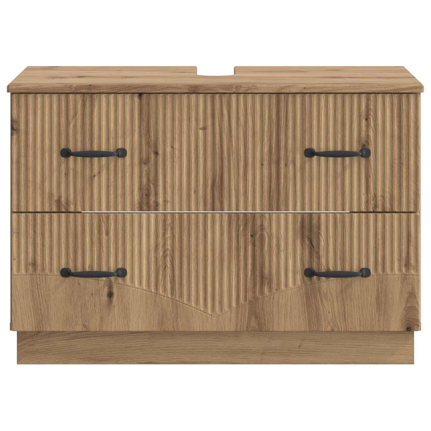 Badkamer wastafelkast HOORN Artisanaal eiken 82 x 41 x 56 cm