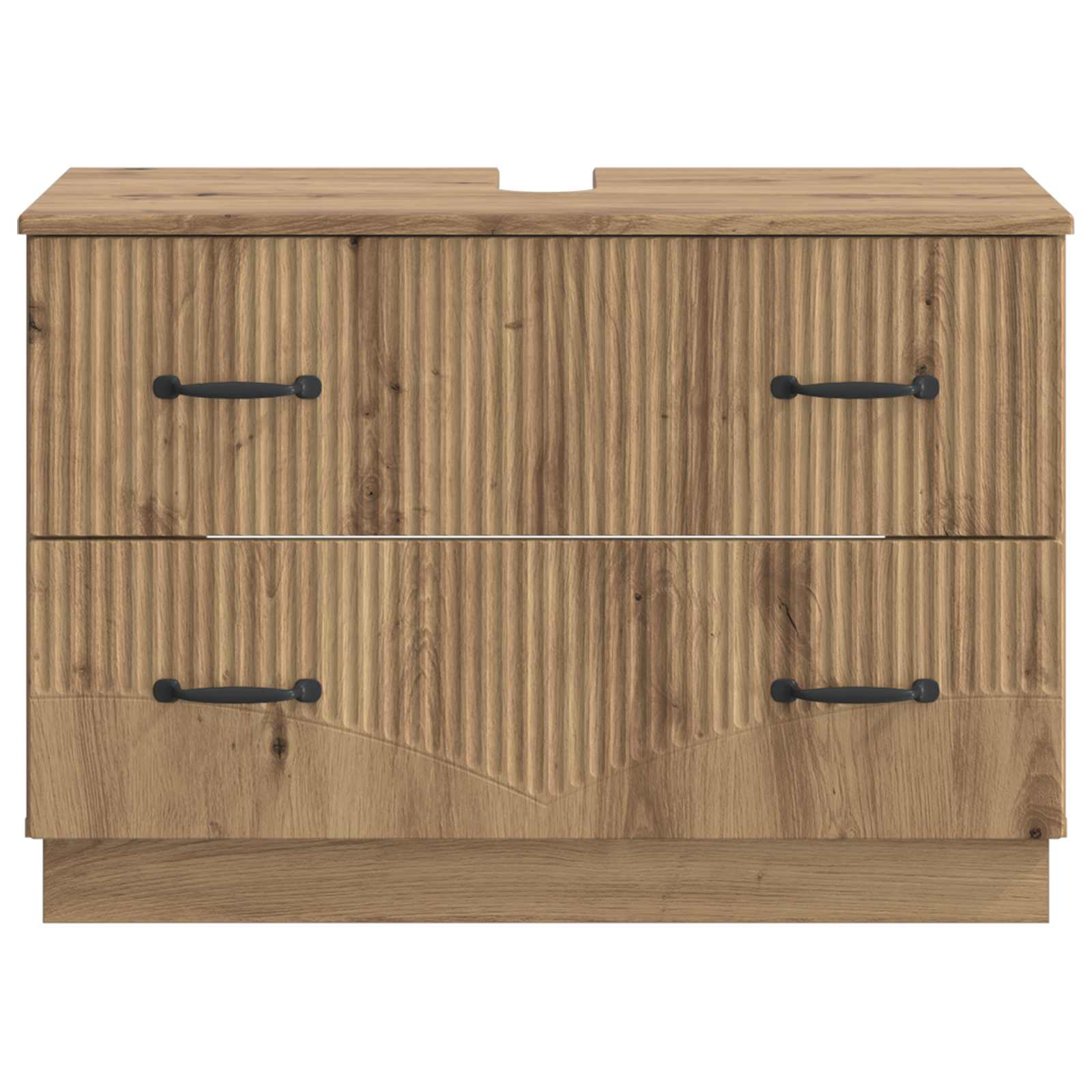 Badkamer wastafelkast HOORN Artisanaal eiken 82 x 41 x 56 cm