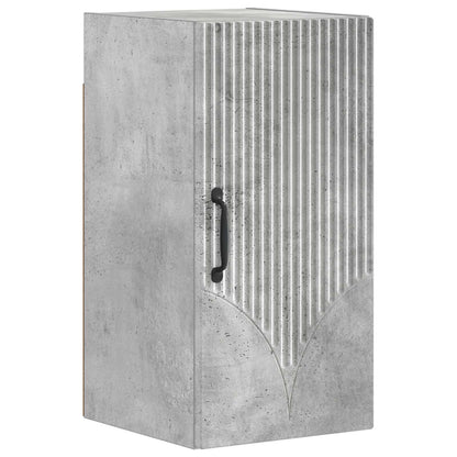 Badkamer wandkast HOORN Betongrijs 30 x 31 x 59 cm Bewerkt hout