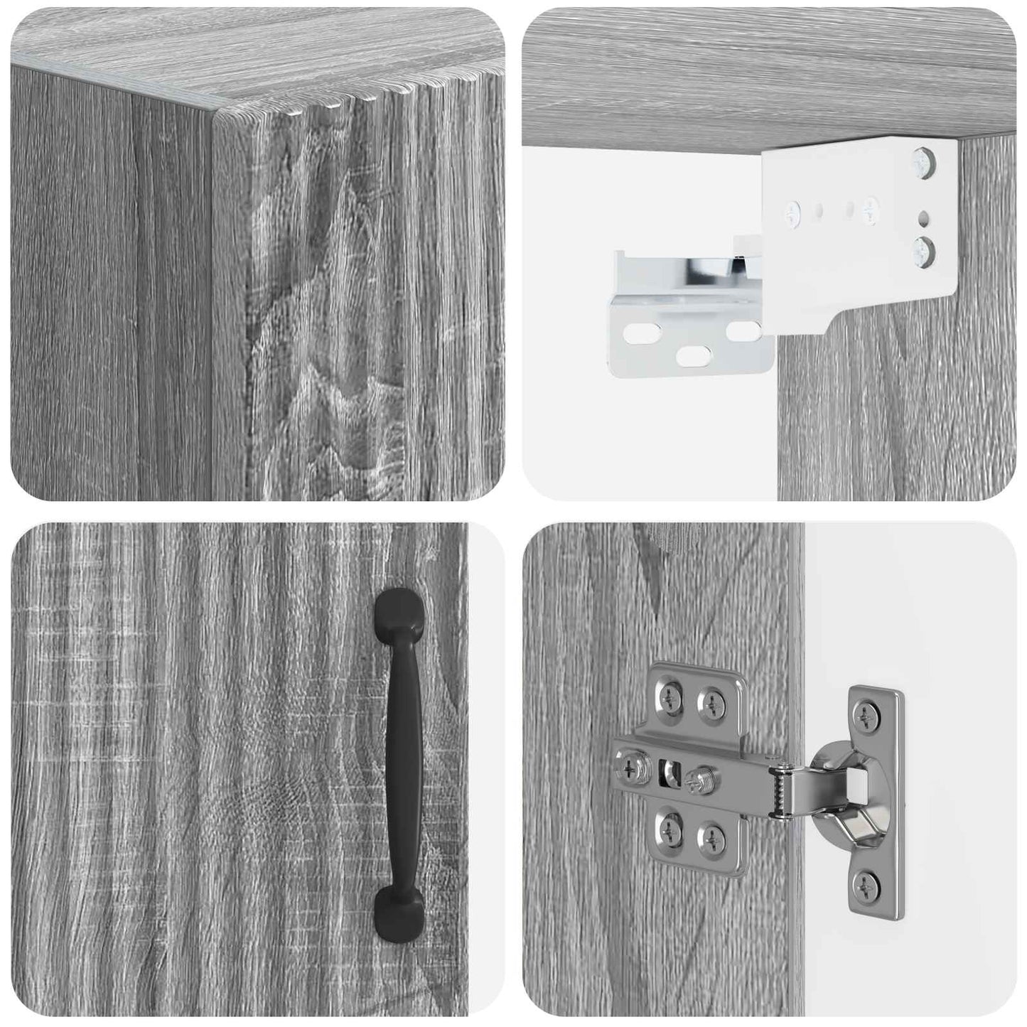 Badkamer wandkast HOORN Grijs Sonoma 30 x 31 x 59 cm