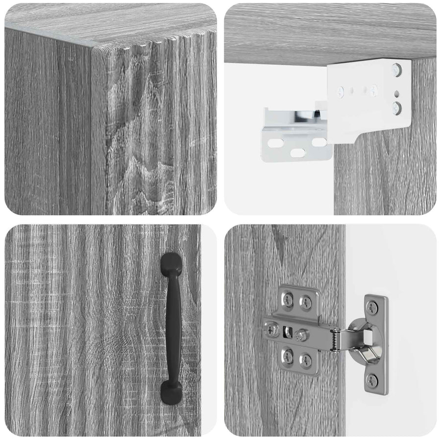 Badkamer wandkast HOORN Grijs Sonoma 30 x 31 x 59 cm
