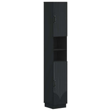 Badkamerkast met Open Plank HOORN Zwart 30 x 31 x 187 cm