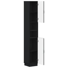 Badkamerkast met Open Plank HOORN Zwart 30 x 31 x 187 cm