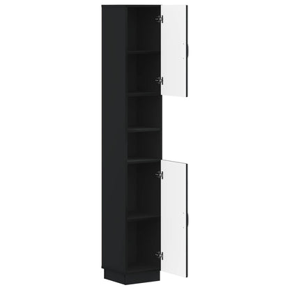 Badkamerkast met Open Plank HOORN Zwart 30 x 31 x 187 cm