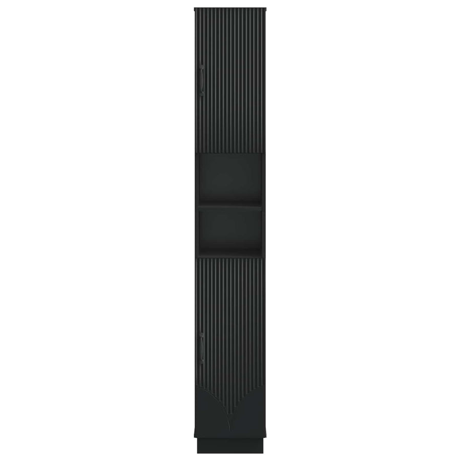 Badkamerkast met Open Plank HOORN Zwart 30 x 31 x 187 cm