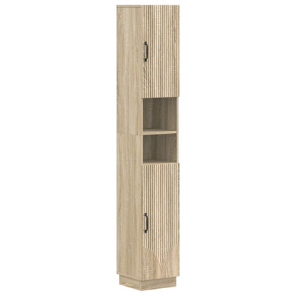 Badkamerkast met Open Plank HOORN Sonoma Eiken 30 x 31 x 187 cm