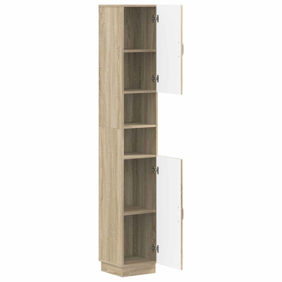 Badkamerkast met Open Plank HOORN Sonoma Eiken 30 x 31 x 187 cm