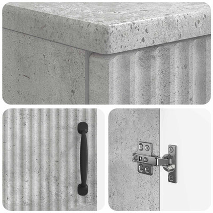 Badkamerkast met Open Plank HOORN Betongrijs 30 x 31 x 187 cm
