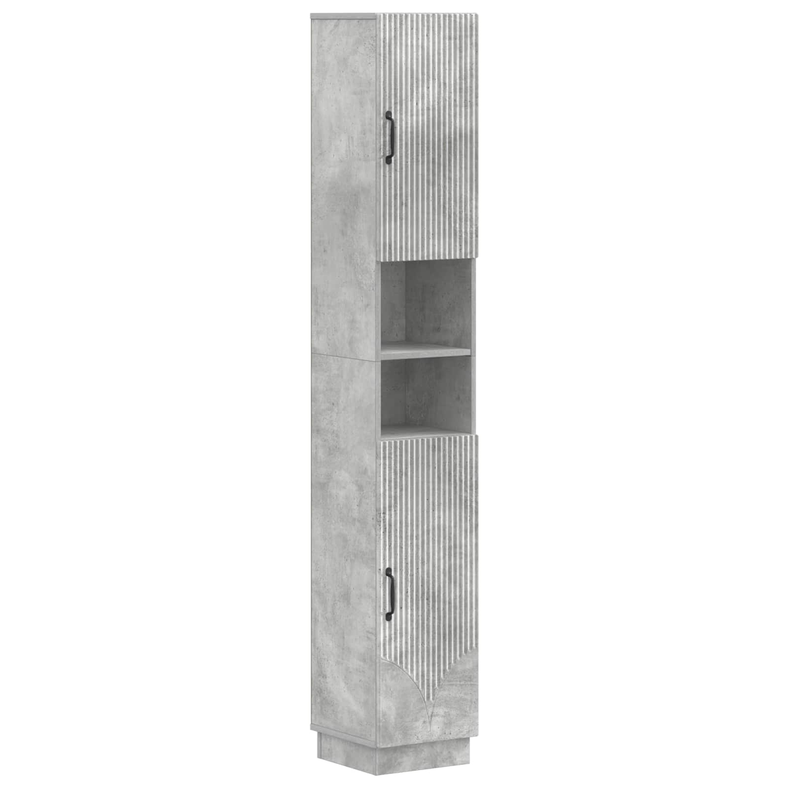 Badkamerkast met Open Plank HOORN Betongrijs 30 x 31 x 187 cm