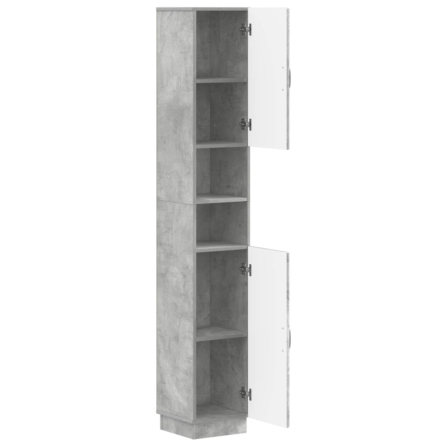 Badkamerkast met Open Plank HOORN Betongrijs 30 x 31 x 187 cm