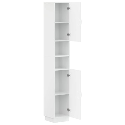 Badkamerkast met Open Plank HOORN Hoogglans Wit
