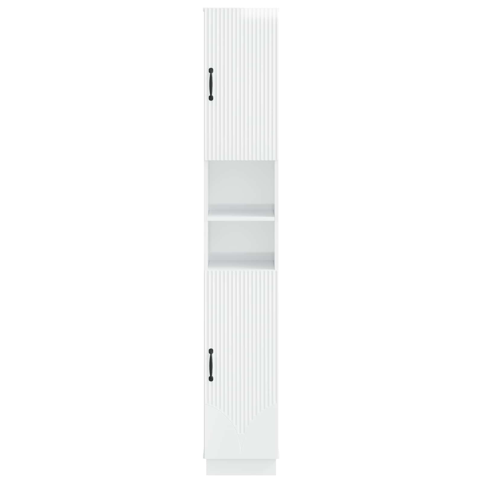 Badkamerkast met Open Plank HOORN Hoogglans Wit