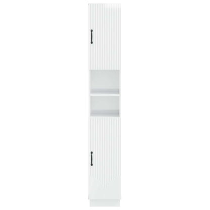 Badkamerkast met Open Plank HOORN Hoogglans Wit