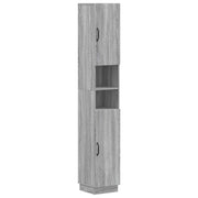 Badkamerkast 30x31x187 cm grijs Sonoma bewerkt hout