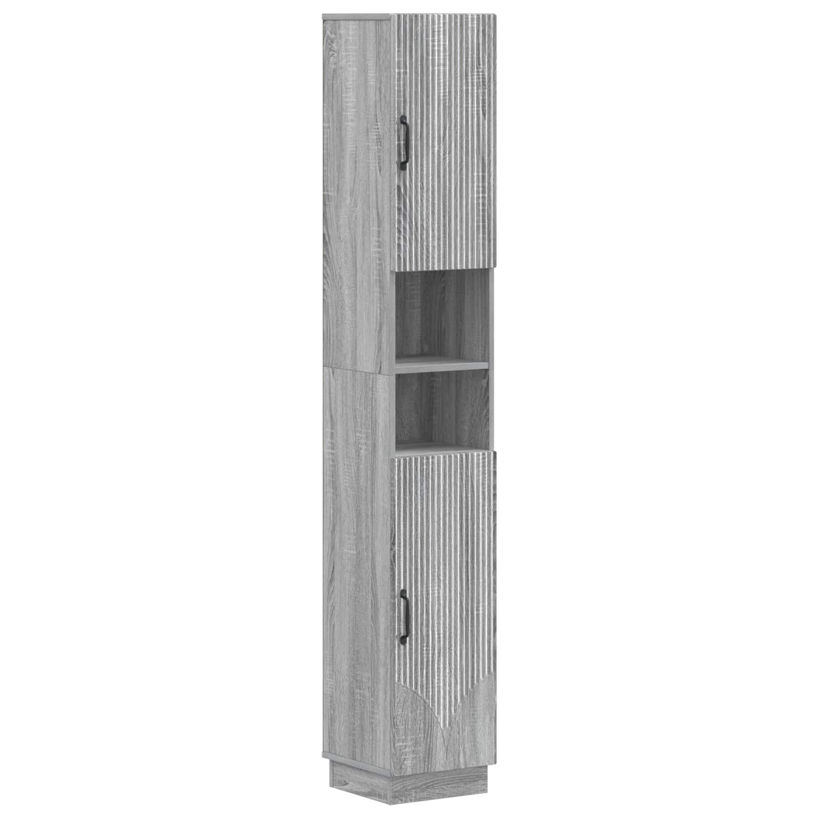 Badkamerkast met Open Plank HOORN Grijs Sonoma 30 x 31 x 187 cm