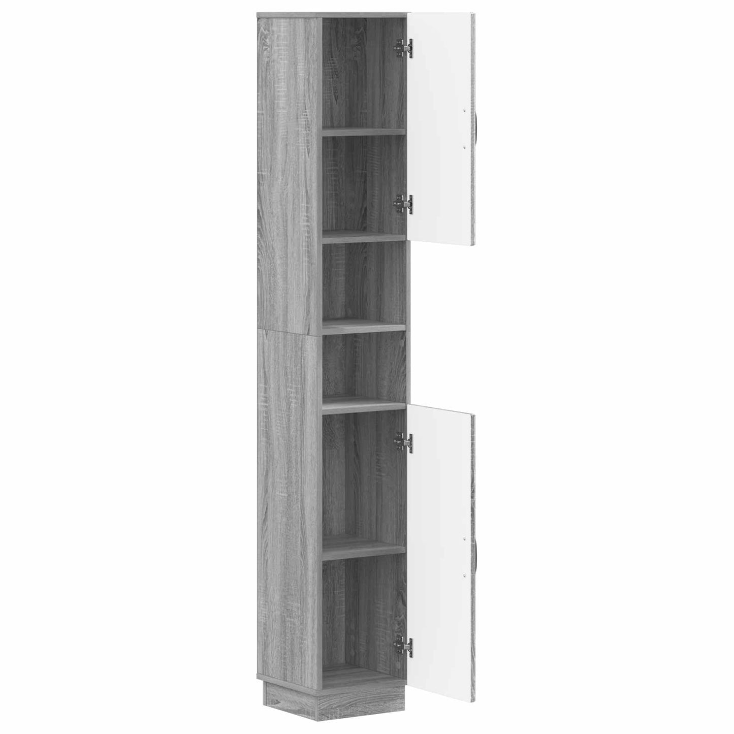 Badkamerkast met Open Plank HOORN Grijs Sonoma 30 x 31 x 187 cm