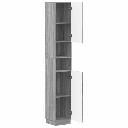 Badkamerkast met Open Plank HOORN Grijs Sonoma 30 x 31 x 187 cm