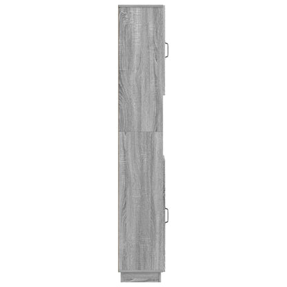 Badkamerkast met Open Plank HOORN Grijs Sonoma 30 x 31 x 187 cm