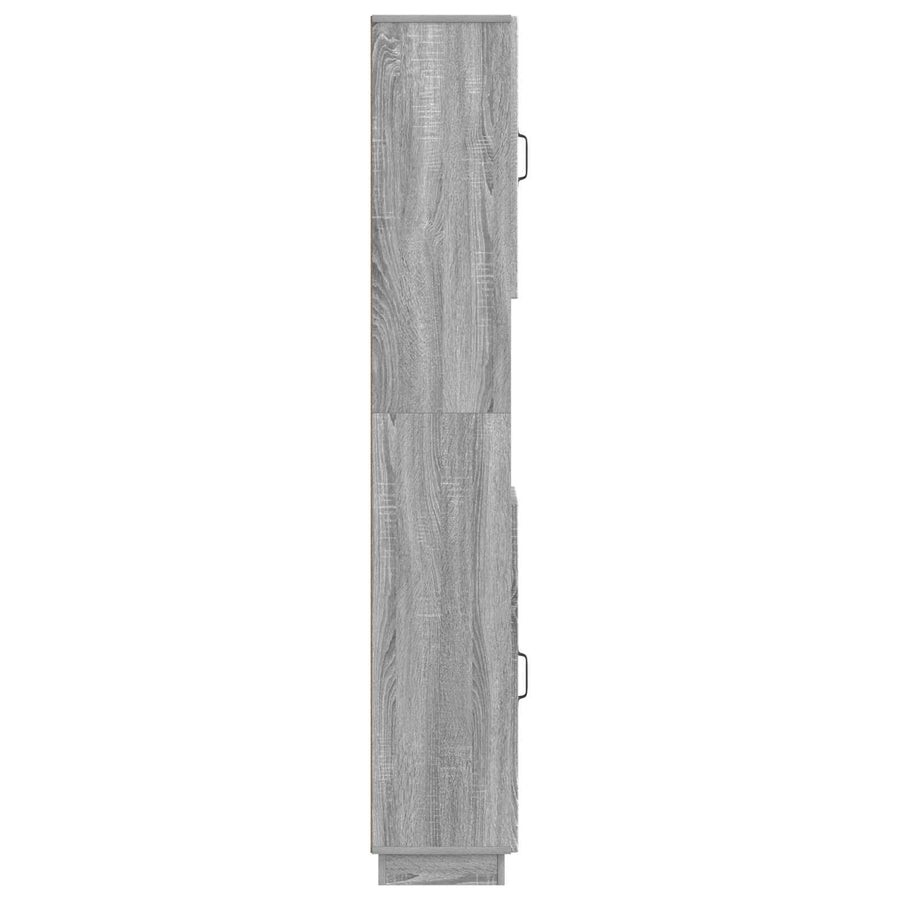 Badkamerkast met Open Plank HOORN Grijs Sonoma 30 x 31 x 187 cm
