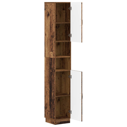 Badkamerkast met Open Plank HOORN Oud hout 30 x 31 x 187 cm