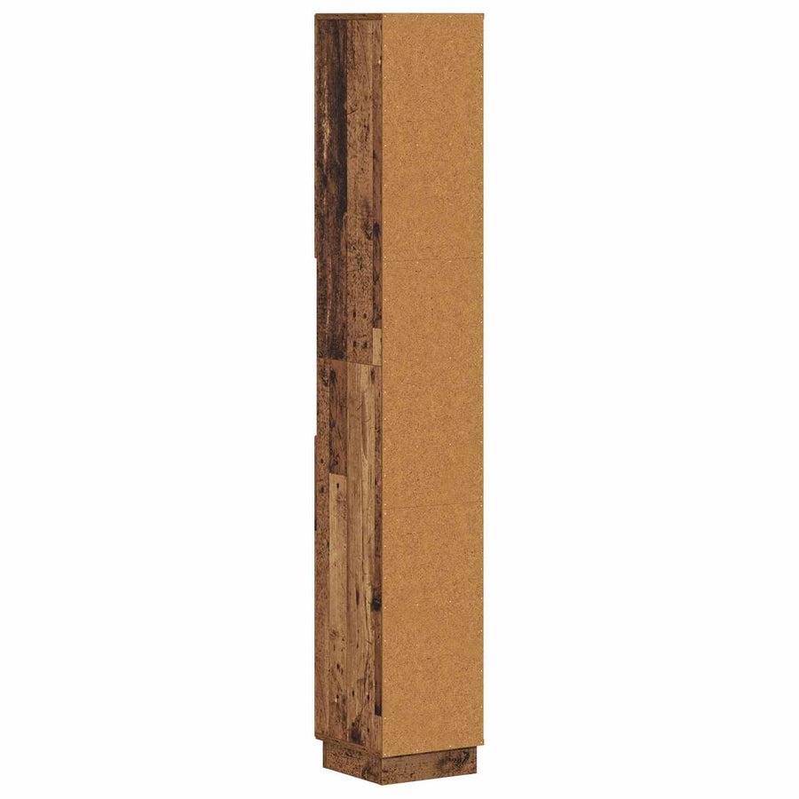 Badkamerkast met Open Plank HOORN Oud hout 30 x 31 x 187 cm