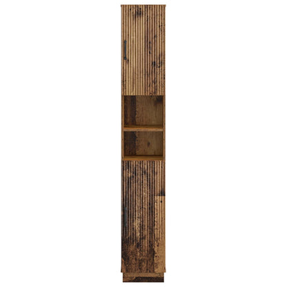 Badkamerkast met Open Plank HOORN Oud hout 30 x 31 x 187 cm