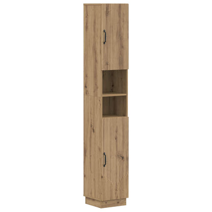 Badkamerkast met Open Plank HOORN Artisanaal eiken