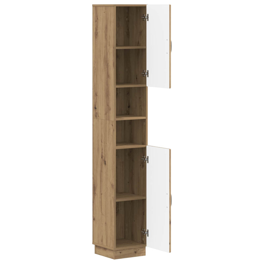 Badkamerkast met Open Plank HOORN Artisanaal eiken