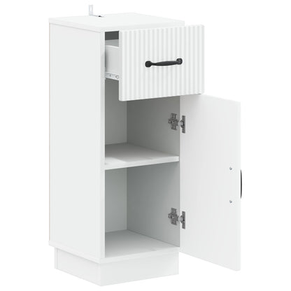 Badkamer Opbergkast HOORN Wit 30 x 31 x 77 cm Bewerkt hout
