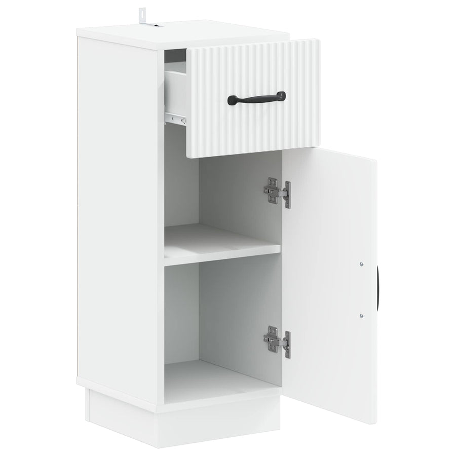 Badkamer Opbergkast HOORN Wit 30 x 31 x 77 cm Bewerkt hout