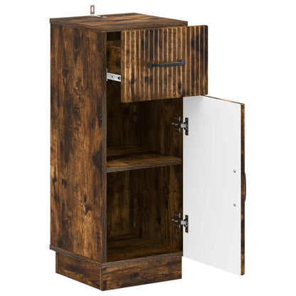 Badkamer Opbergkast HOORN Gerookt eiken 30 x 31 x 77 cm
