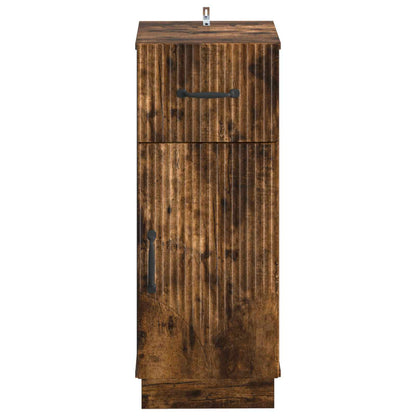 Badkamer Opbergkast HOORN Gerookt eiken 30 x 31 x 77 cm
