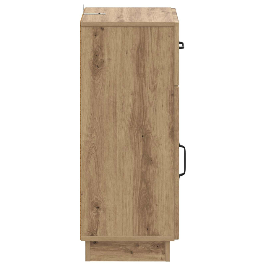 Badkamer Opbergkast HOORN Artisanaal eiken 30 x 31 x 77 cm