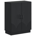 Badkamer Opbergkast HOORN Zwart 59,5 x 31 x 77 cm Bewerkt hout