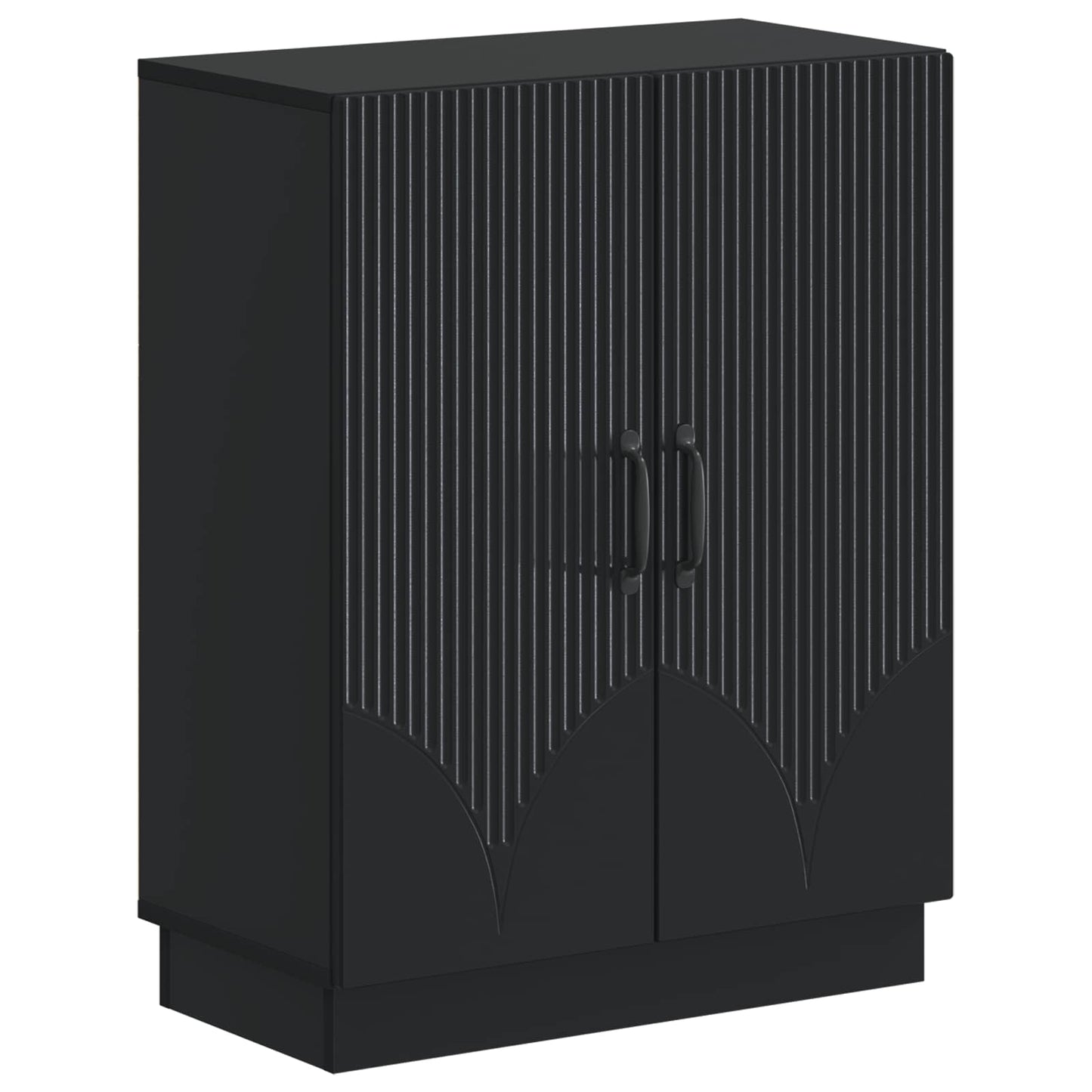 Badkamer Opbergkast HOORN Zwart 59,5 x 31 x 77 cm Bewerkt hout