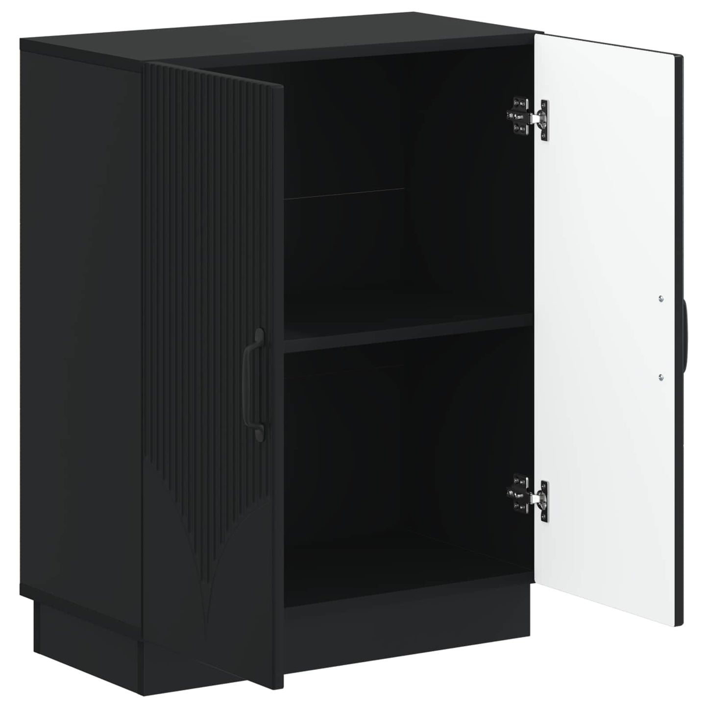 Badkamer Opbergkast HOORN Zwart 59,5 x 31 x 77 cm Bewerkt hout