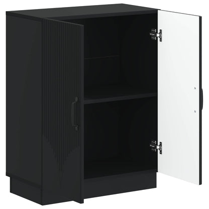 Badkamer Opbergkast HOORN Zwart 59,5 x 31 x 77 cm Bewerkt hout