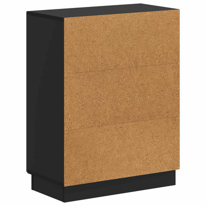 Badkamer Opbergkast HOORN Zwart 59,5 x 31 x 77 cm Bewerkt hout