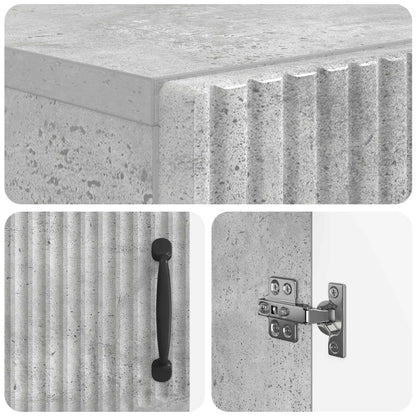 Badkamer Opbergkast HOORN Betongrijs 59,5 x 31 x 77 cm