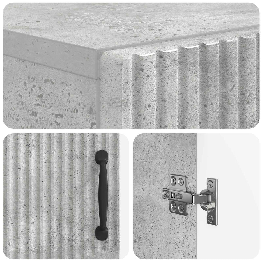 Badkamer Opbergkast HOORN Betongrijs 59,5 x 31 x 77 cm