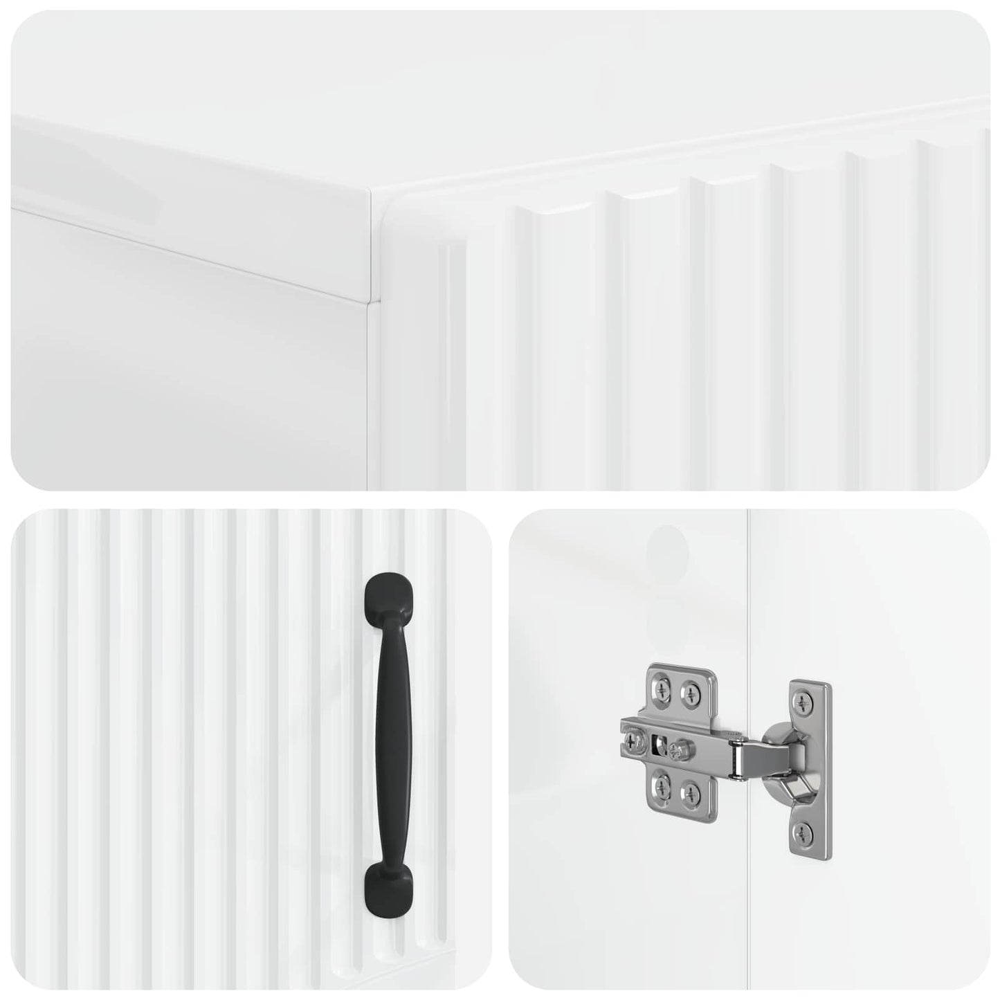 Badkamer Opbergkast HOORN Hoogglans Wit 59,5 x 31 x 77 cm