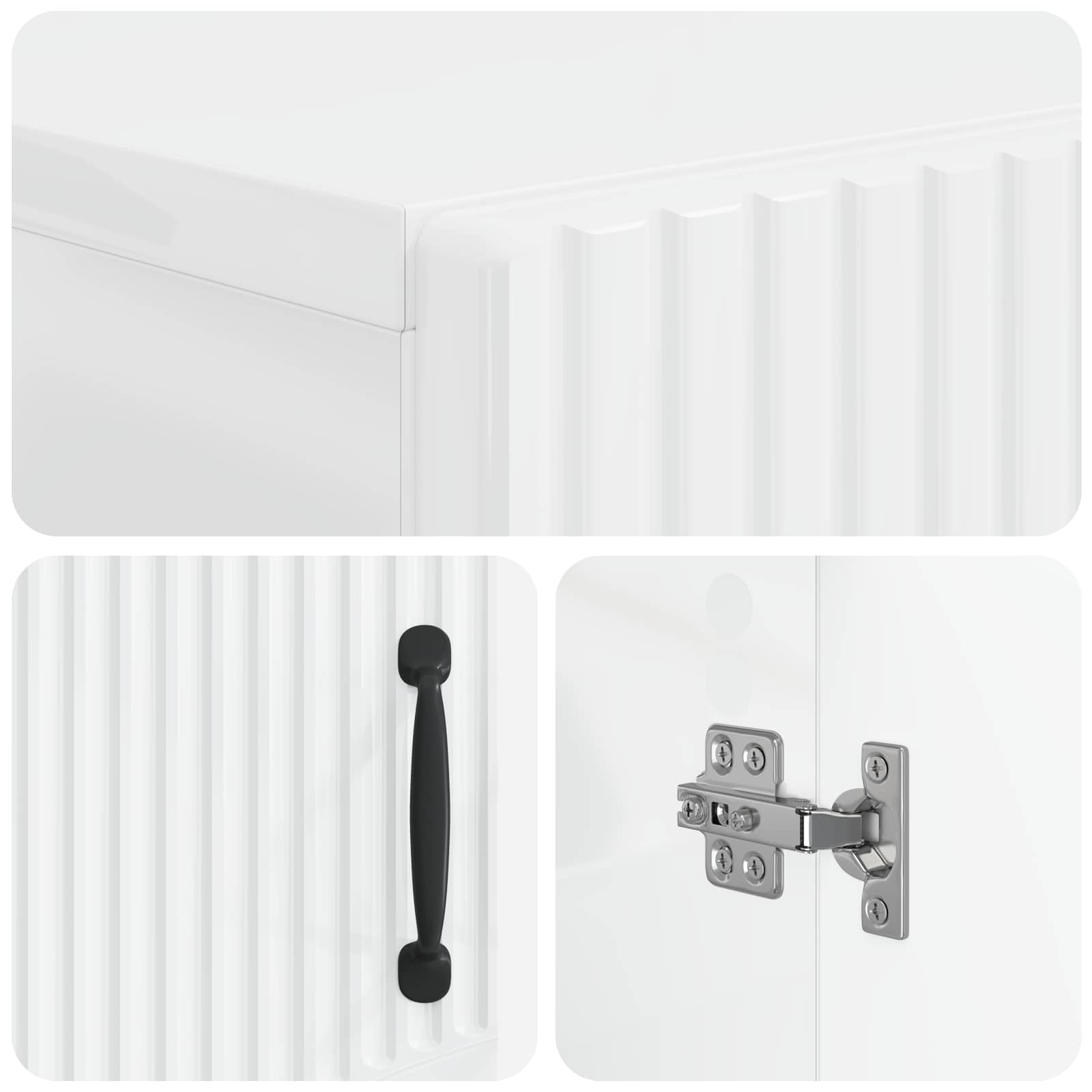 Badkamer Opbergkast HOORN Hoogglans Wit 59,5 x 31 x 77 cm