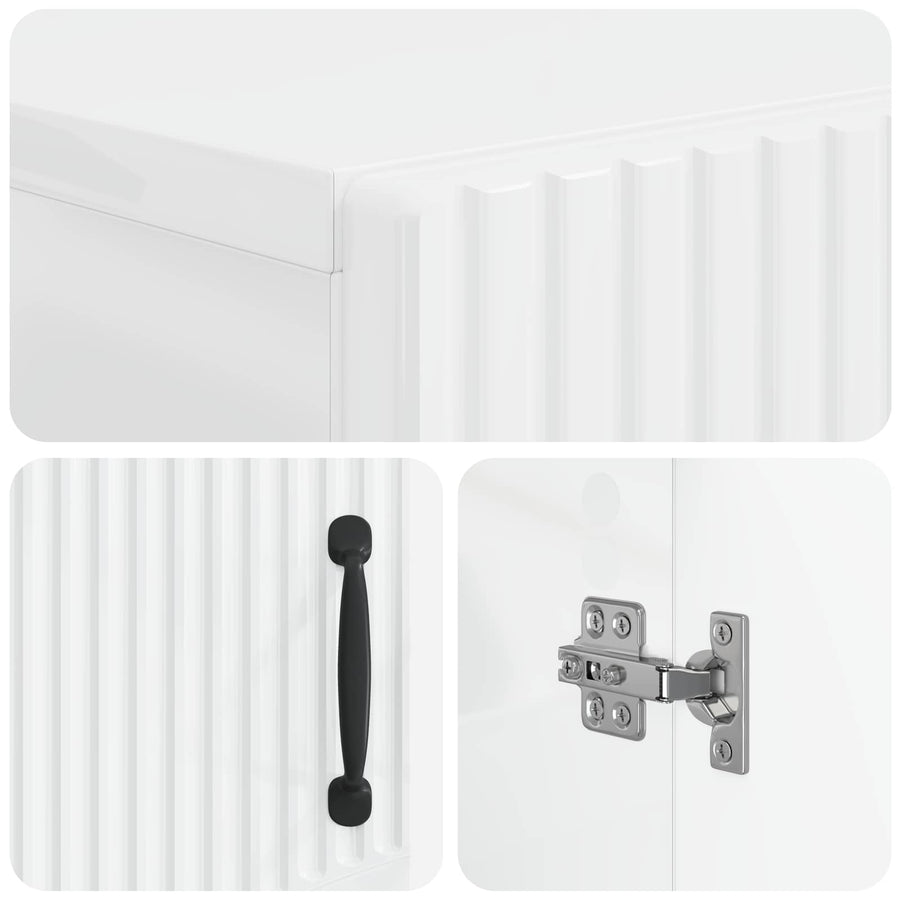 Badkamer Opbergkast HOORN Hoogglans Wit 59,5 x 31 x 77 cm